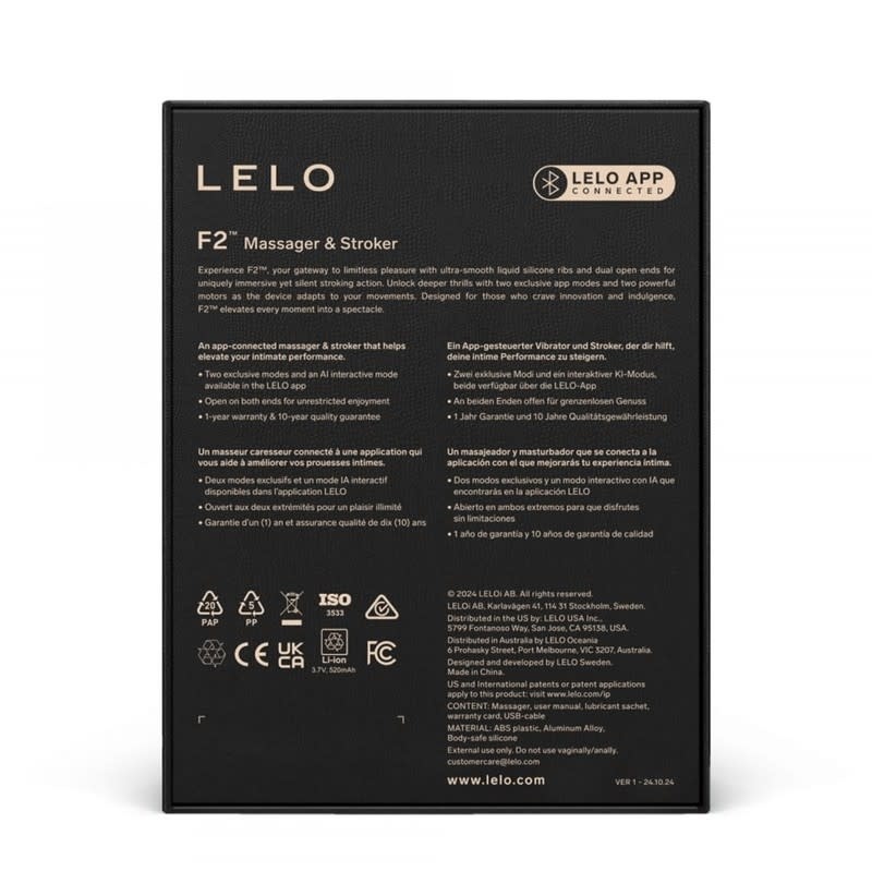 LELO Pleasure Objects Lelo F2S Stamina Trainer and Stroker (Teal)