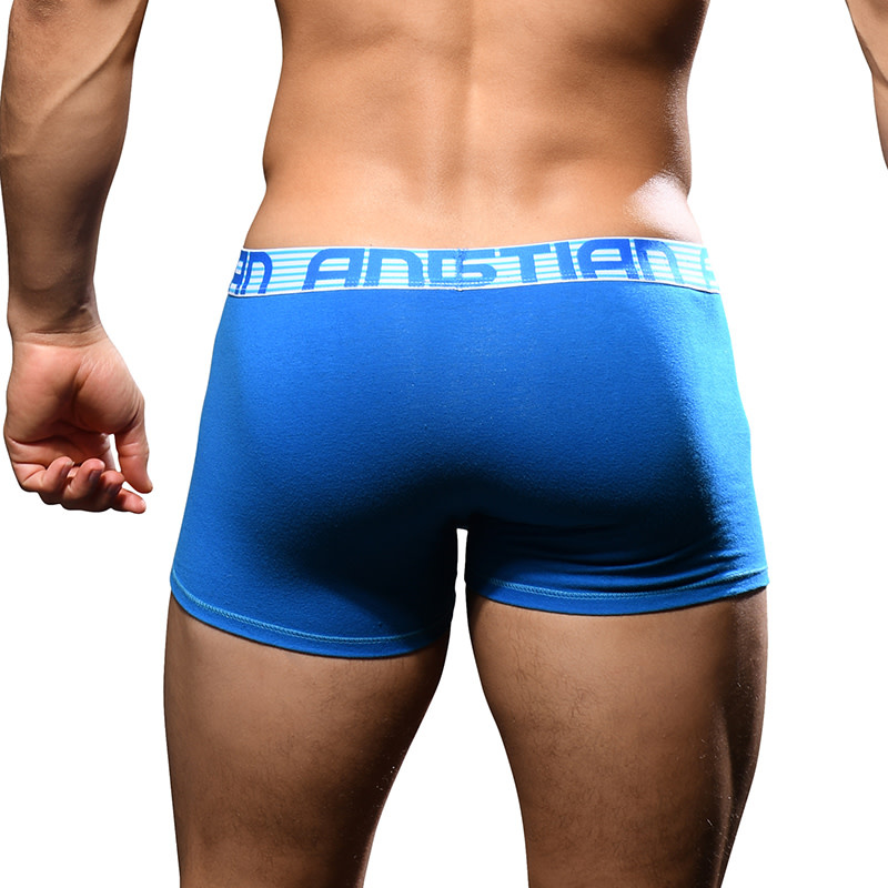 Andrew Christian Menswear Almost Naked Cotton Boxer (Blue) (Large)