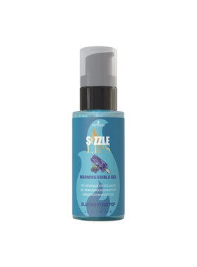 Sensuva Sizzle Lips: Warming Edible Massage Gel 2 oz Blueberry Ice Pop