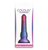 NS Novelties Colours Stacked 6" Silicone Dildo (Pink-Blue)