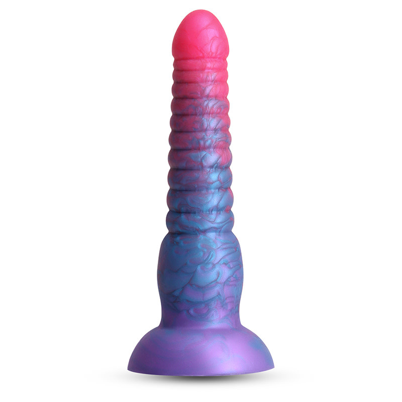 NS Novelties Colours Stacked 6" Silicone Dildo (Pink-Blue)