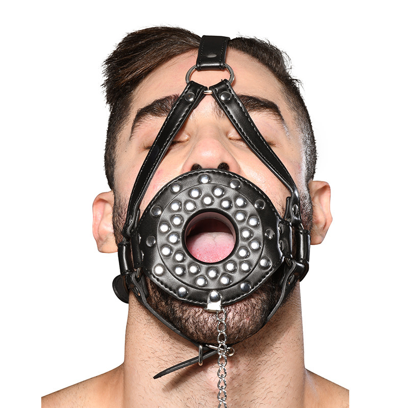 Andrew Christian Menswear TROPHY BOY Studded Mouth Gag w/ Hole & Plug