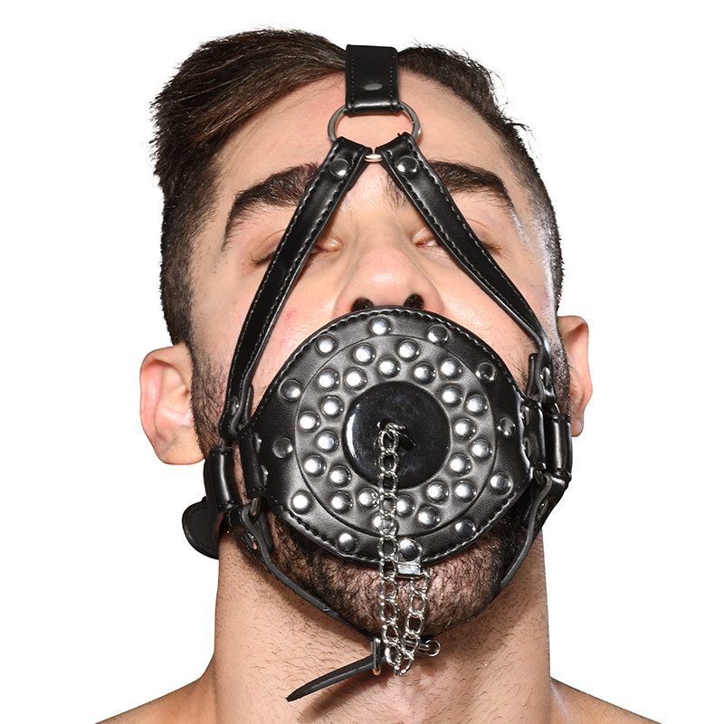 Andrew Christian Menswear TROPHY BOY Studded Mouth Gag w/ Hole & Plug