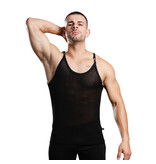 Andrew Christian Menswear SLUT Capsule Garter Mesh Tank