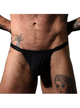 Andrew Christian Menswear Happy Modal String Thong w/ ALMOST NAKED (Black)
