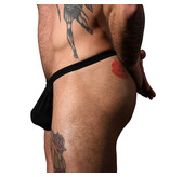 Andrew Christian Menswear Happy Modal String Thong w/ ALMOST NAKED (Black)