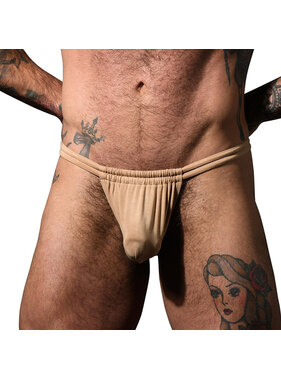 Andrew Christian Menswear Happy Modal String Thong w/ ALMOST NAKED (Tan)