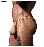 Andrew Christian Menswear Happy Modal String Thong w/ ALMOST NAKED (Tan)