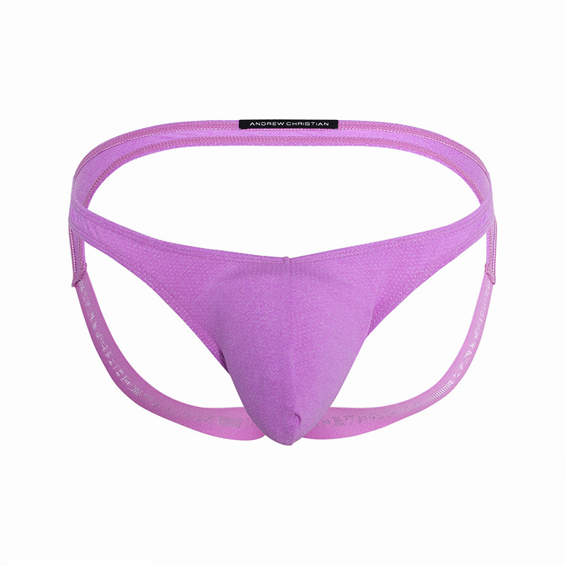 Andrew Christian Menswear Deep V-Cut Jock w/ ALMOST NAKED (Wildberry)