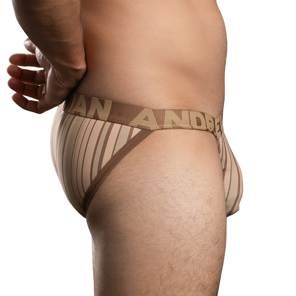Andrew Christian Menswear Dunes Stripe Brief w/ ALMOST NAKED