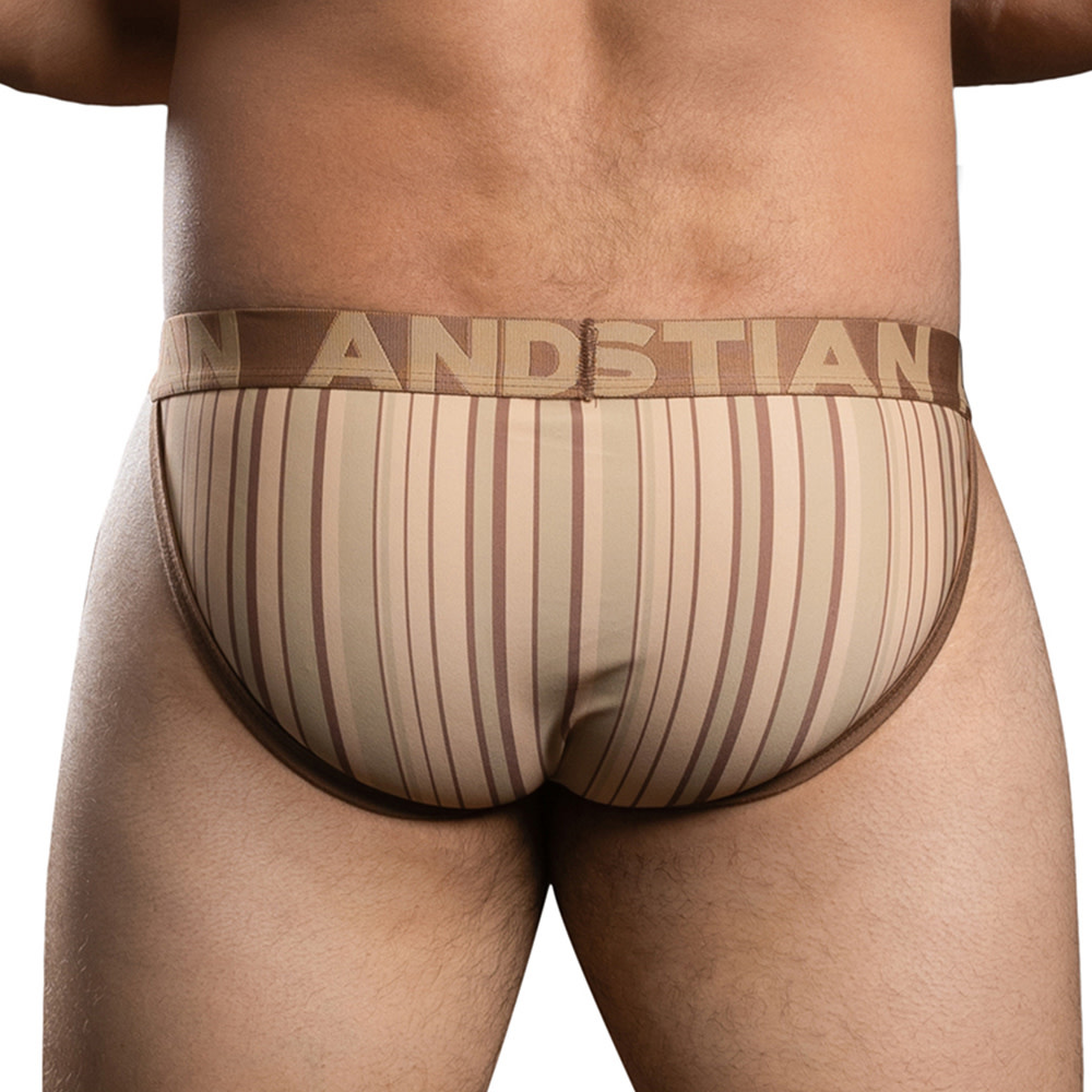 Andrew Christian Menswear Dunes Stripe Brief w/ ALMOST NAKED
