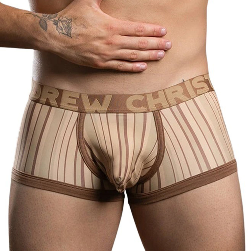 Andrew Christian Menswear Dunes Stripe Boxer w/ ALMOST NAKED