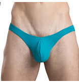 Andrew Christian Menswear Deep V-Cut Brief w/ ALMOST NAKED (Teal)