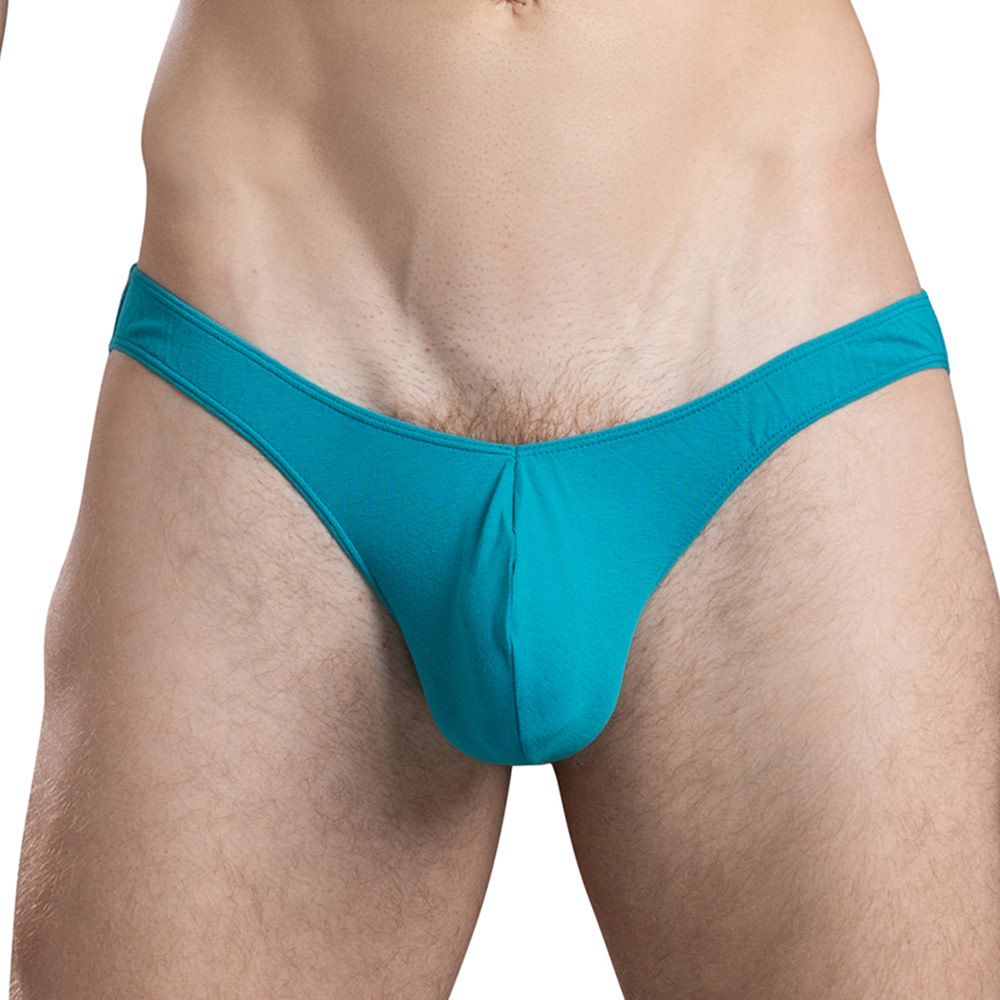 Andrew Christian Menswear Deep V-Cut Brief w/ ALMOST NAKED (Teal)