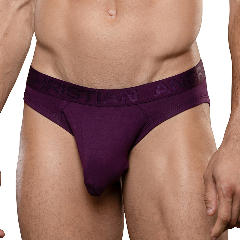Andrew Christian Menswear TROPHY BOY Bamboo Locker Room Jock (Eggplant)