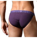 Andrew Christian Menswear Deluxe Rib Brief w/ ALMOST NAKED (Purple)