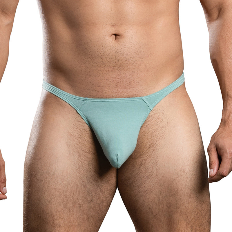 Andrew Christian Menswear ALMOST NAKED No-Show Ultra Low Rise Thong (Sage)