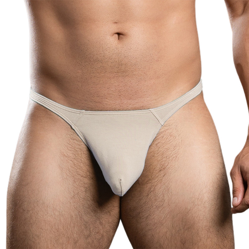 Andrew Christian Menswear ALMOST NAKED No-Show Ultra Low Rise Thong (Taupe)