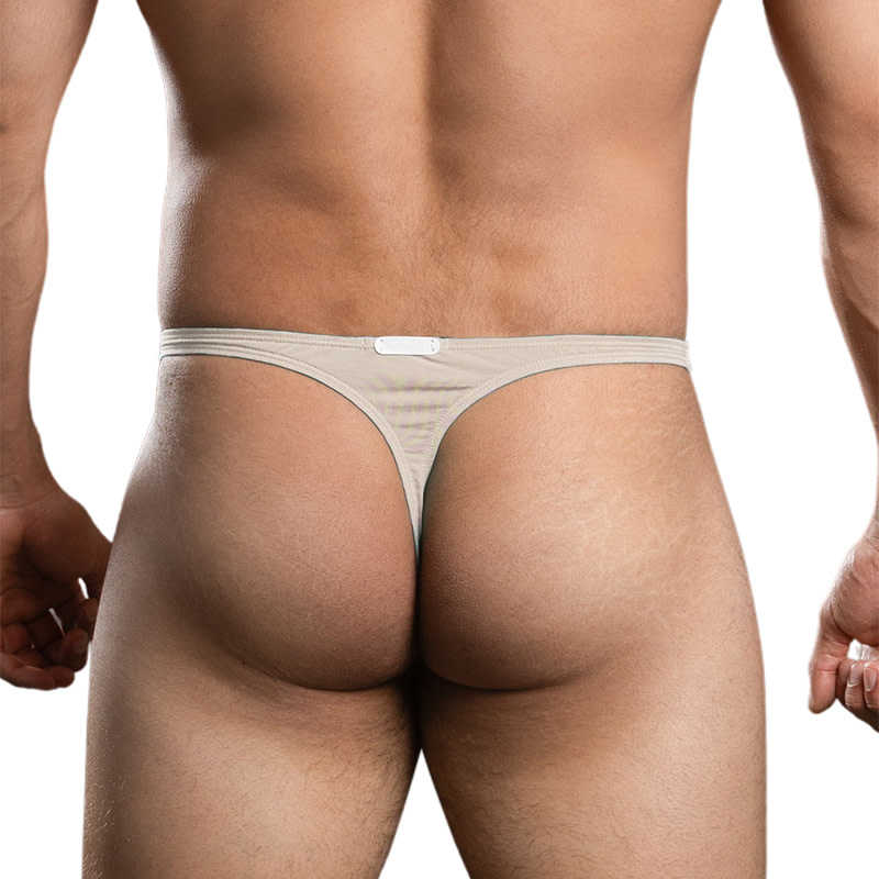Andrew Christian Menswear ALMOST NAKED No-Show Ultra Low Rise Thong (Taupe)
