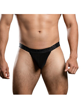 Andrew Christian Menswear Sensual Rib Thong w/ ALMOST NAKED (Black)