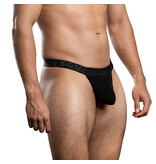 Andrew Christian Menswear Sensual Rib Thong w/ ALMOST NAKED (Black)