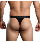 Andrew Christian Menswear Sensual Rib Thong w/ ALMOST NAKED (Black)
