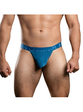 Andrew Christian Menswear Sensual Rib Thong w/ ALMOST NAKED (Teal)