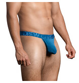 Andrew Christian Menswear Sensual Rib Thong w/ ALMOST NAKED (Teal)