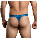 Andrew Christian Menswear Sensual Rib Thong w/ ALMOST NAKED (Teal)
