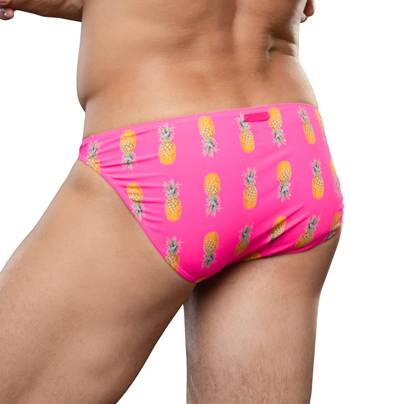 Andrew Christian Menswear Miami Cabana Boy Splash & Dash Brief w/ ALMOST NAKED (Pineapple)