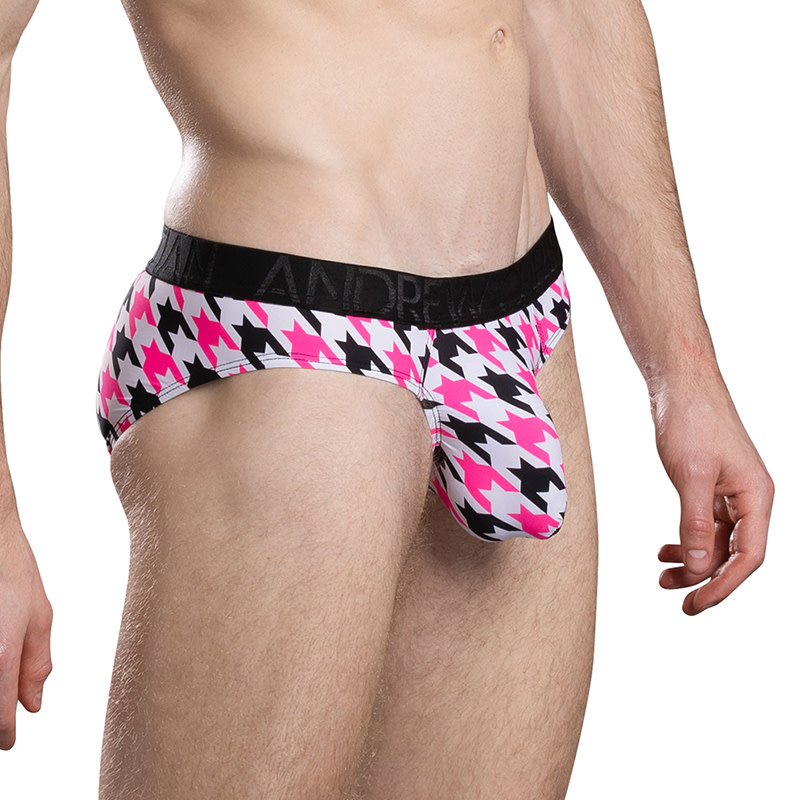 Andrew Christian Menswear Houndstooth Brief w/ ALMOST NAKED