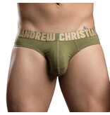 Andrew Christian Menswear Happy Cotton Brief w/ ALMOST NAKED (Olive)