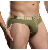 Andrew Christian Menswear Happy Cotton Brief w/ ALMOST NAKED (Olive)