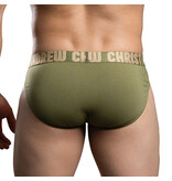 Andrew Christian Menswear Happy Cotton Brief w/ ALMOST NAKED (Olive)
