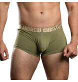 Andrew Christian Menswear Happy Cotton Boxer w/ ALMOST NAKED (Olive)