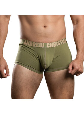 Andrew Christian Menswear Happy Cotton Boxer w/ ALMOST NAKED (Olive)