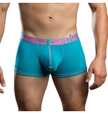 Andrew Christian Menswear Happy Cotton Boxer w/ ALMOST NAKED (Teal)