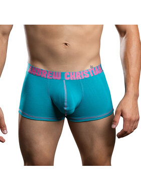 Andrew Christian Menswear Happy Cotton Boxer w/ ALMOST NAKED (Teal)