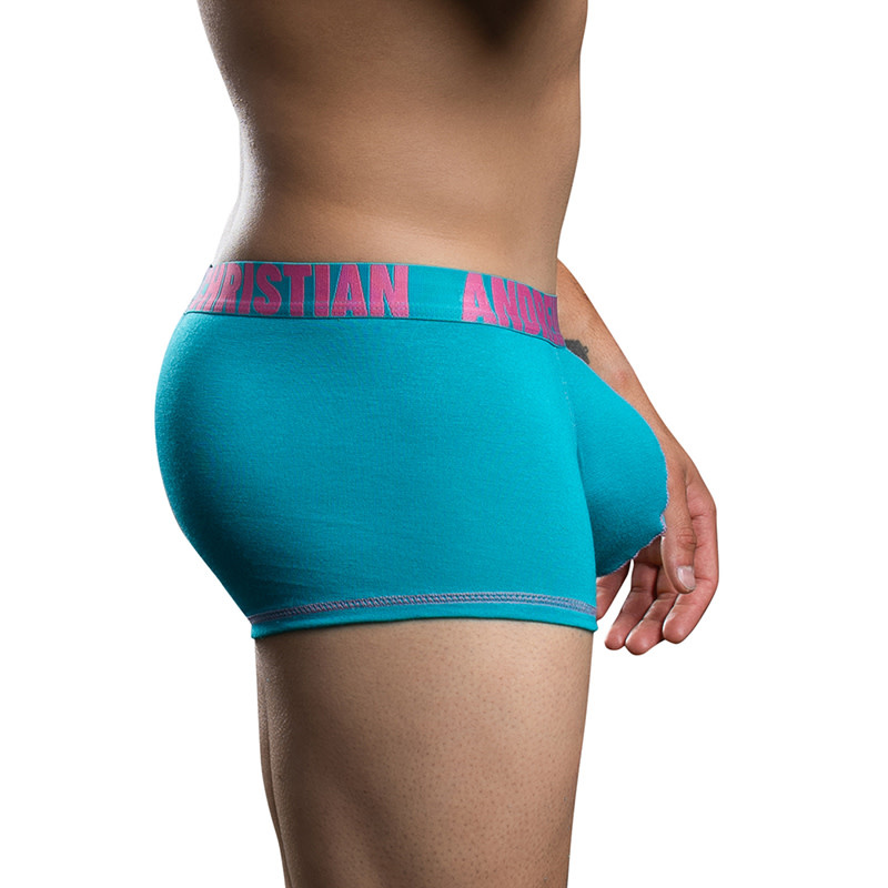 Andrew Christian Menswear Happy Cotton Boxer w/ ALMOST NAKED (Teal)