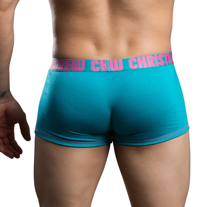 Andrew Christian Menswear Happy Cotton Boxer w/ ALMOST NAKED (Teal)