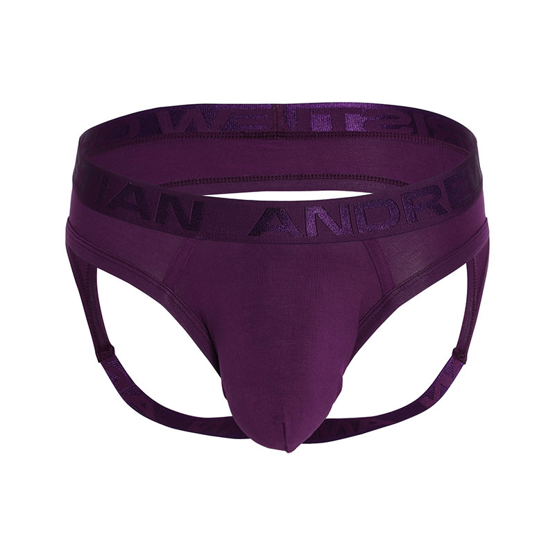 Andrew Christian Menswear TROPHY BOY Bamboo Locker Room Jock (Eggplant)
