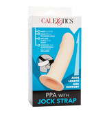 Cal Exotics PPA Hollow Silicone Strap-On with Jock Strap (Beige)