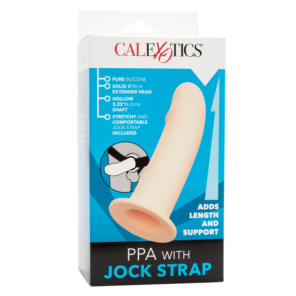 Cal Exotics PPA Hollow Silicone Strap-On with Jock Strap (Beige)