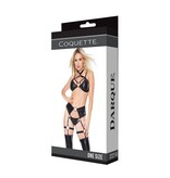 Coquette International Lingerie Bold Connection Halter Top & Crotchless Garter Panty
