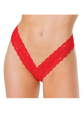 Coquette International Lingerie High Expectations High Cut Thong (Red)