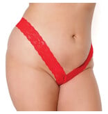 Coquette International Lingerie High Expectations High Cut Thong (Red)
