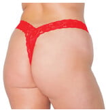 Coquette International Lingerie High Expectations High Cut Thong (Red)