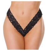 Coquette International Lingerie High Expectations High Cut Thong (Black)