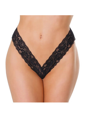 Coquette International Lingerie High Expectations High Cut Thong (Black)