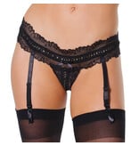Coquette International Lingerie Up 'Til Dawn Garter Thong (Black)